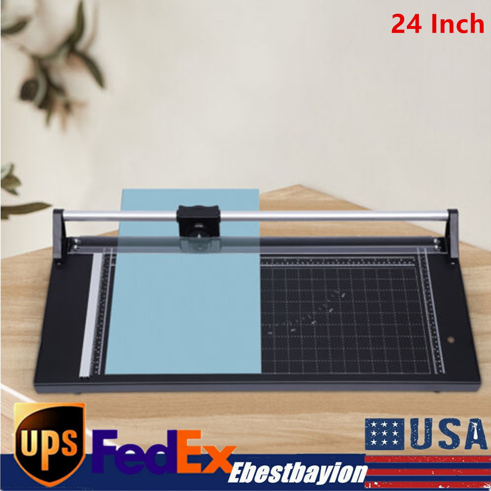 24-Inch Manual Rotary Paper Trimmer for Sharp Precision Cuts on Photos and Documents