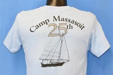 vintage 80s CAMP MASSASOIT 25TH STAFF REUNION WEEKEND SAILBOAT 2 SIDE t-shirt S