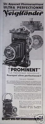 WERBUNG 1932 VOIGTLÄNDER ULTRA PERFECTION KAMERA - ADVERTISING