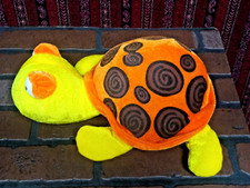 Peluche Tortuga 14x11x6 Naranja Amarillo Juguete Suave Peluche Tortuga Realista EC