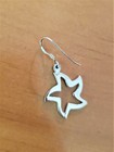 NEW STERLING SILVER 925 OPEN HAPPY LAZY STAR WIRE HOOK EARRINGS 3.2 GRAM -1 3/8" — photo 5