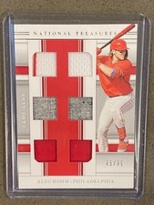 2020 Panini National Treasures Game Gear Materials Sixes #/99 Alec Bohm #GGMS-AB