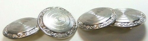 Antique Art Deco Cufflinks Platinum 13K Yellow Gold JR Woods & Sons Fine - Picture 3 of 6