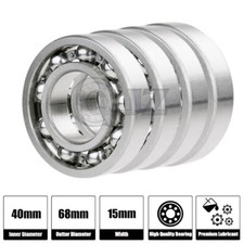 4x 6008-Ball Bearing 40mm x 68mm x 15mm Premium Deep Groove New FREE SHIPPING