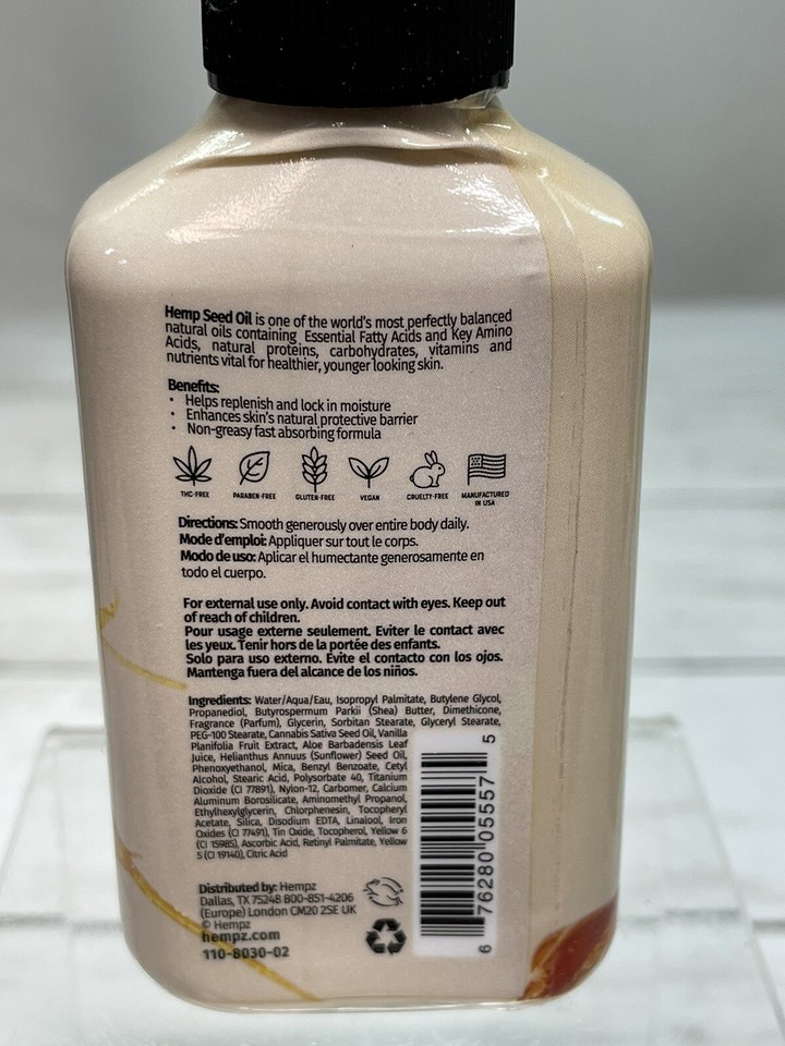 HEMPZ "Spun Sugar & Vanilla Bean" Herbal Moisturizer Mini Lotion, 2.25 oz. NEW eBay