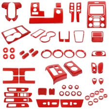 Red Interior Center Console Dashboard Decor Cover For Ford F150 Raptor 2009-2014