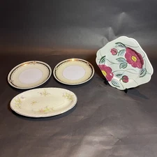 Assorted China Plates and Serving Tray - Noritake - Blue Ridge - Salad/Dessert