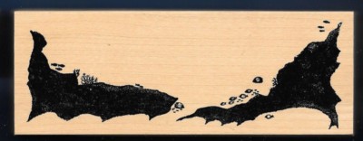 OCEAN FLOOR Fish Sand Rocks SEA LIFE SEASCAPE CISTAMPING SJ031-G RUBBER STAMP