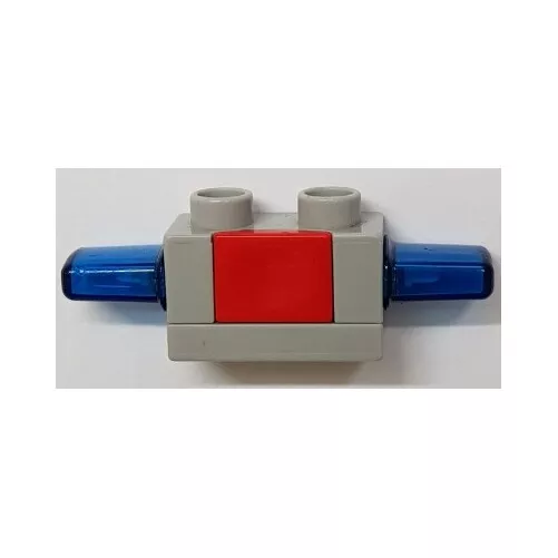 LEGO Duplo Siren Light Sound Red Button Blue Lights Light Gray