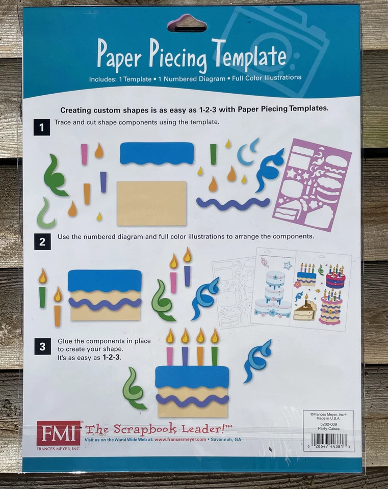 Plantilla de piezas de papel Frances Meyer pastel de fiesta álbum de recortes formas personalizadas nueva Foto 3 de 4