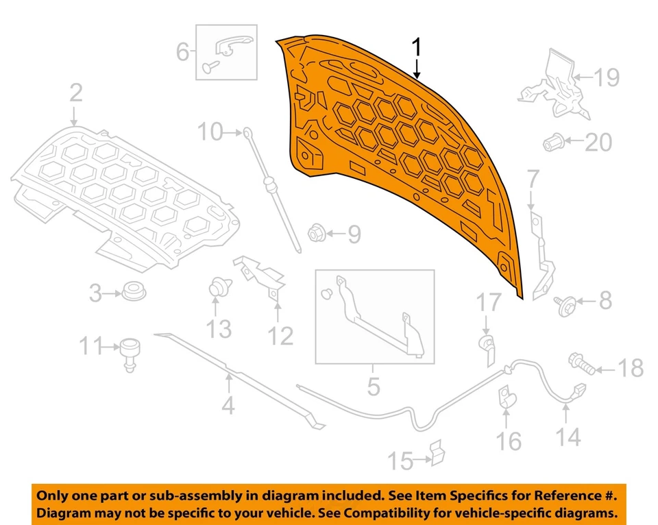 Used Hood fits: 2017 Lincoln CONTINENTAL Grade A Foto 3 de 4