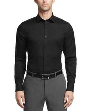  98 Calvin Klein Men's Refined Slim Fit Stretch Dress Shirt 16.5 34/35 L ymy0625