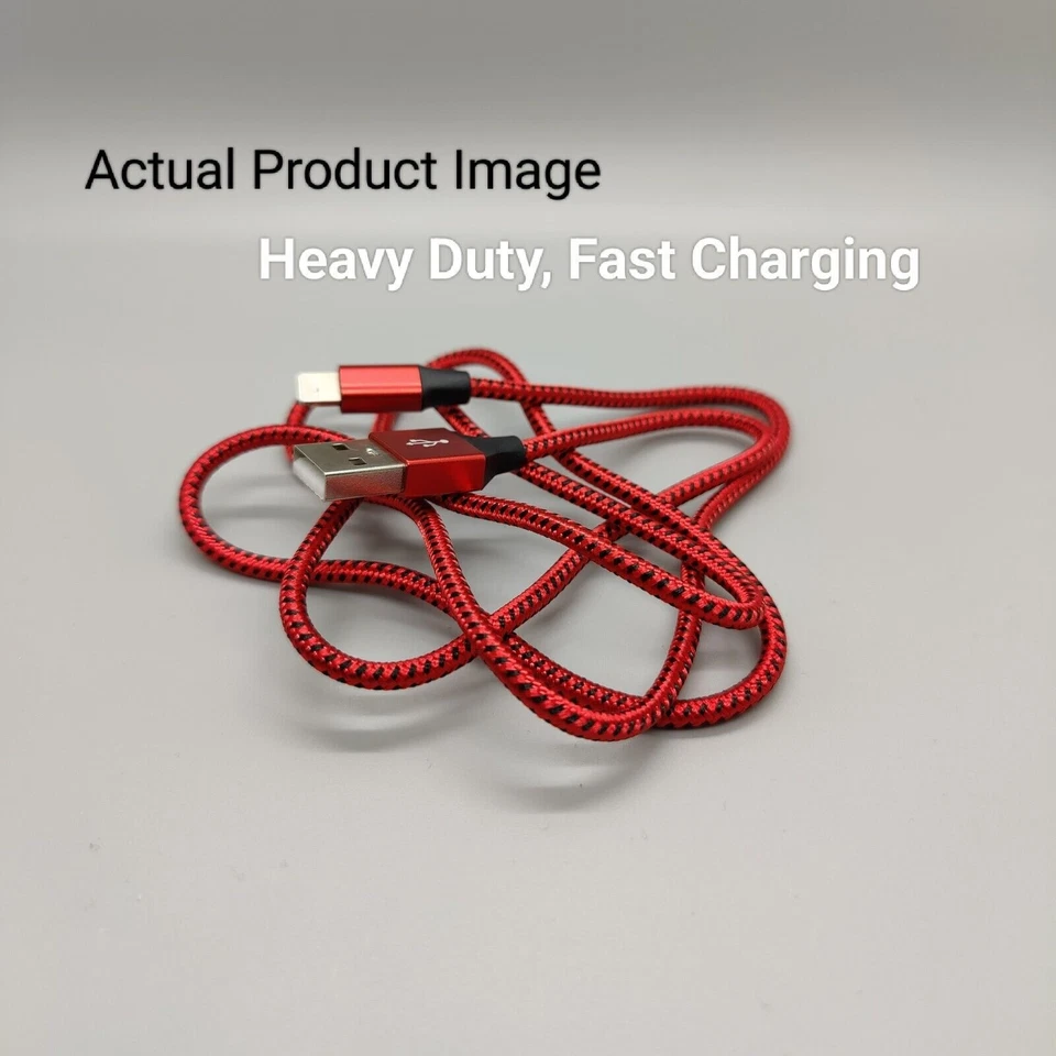 3 Pack Fast Charger USB Cable For iPhone 7 8Plus iPhone 8 11 12 13 14 Pro Max XR - Image 2 of 4