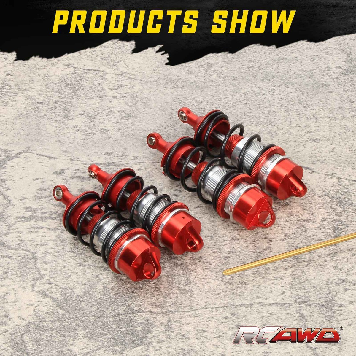 RCAWD ARA330627 Front & Rear Shocks For Arrma FELONY INFRACTION