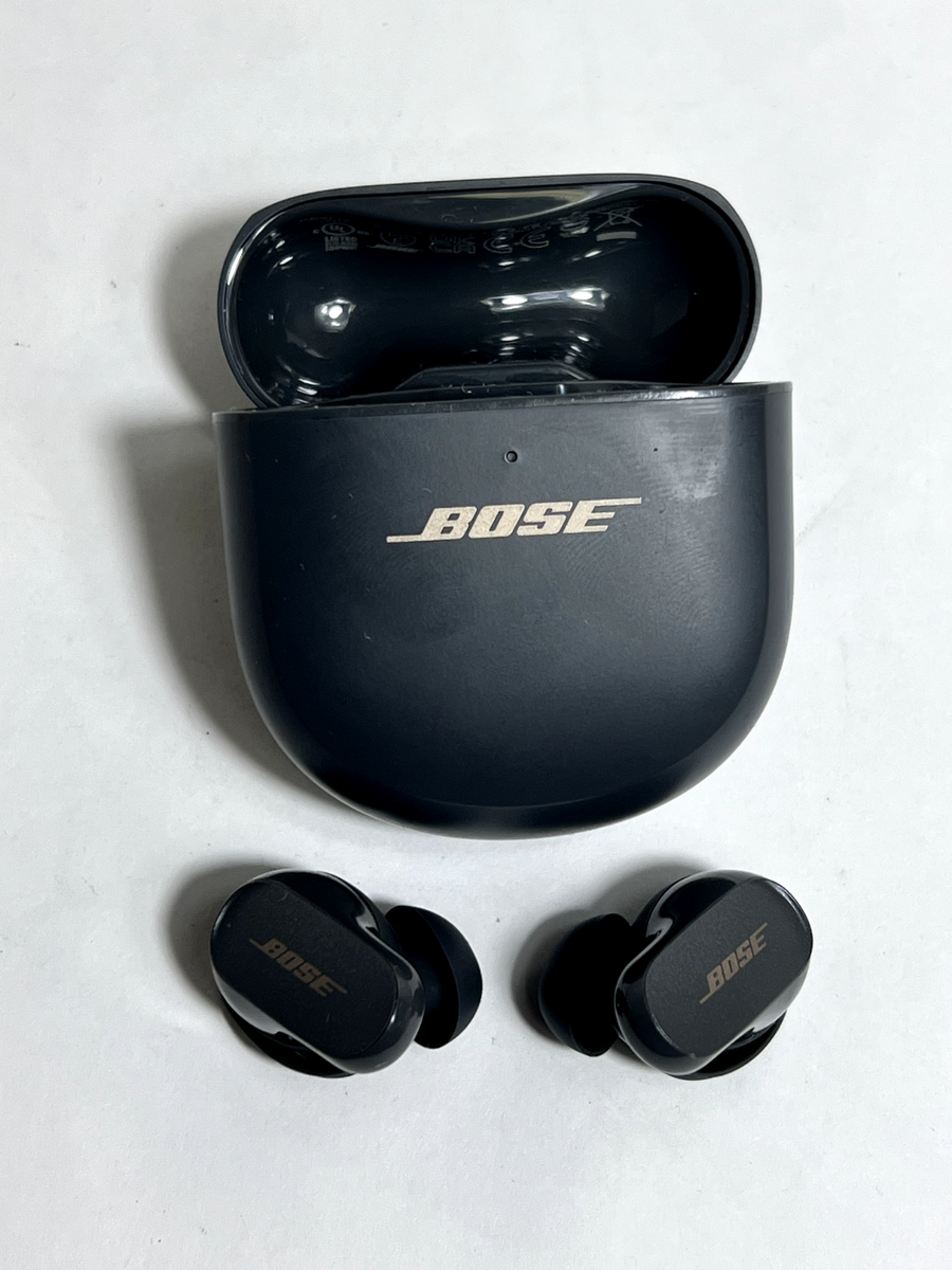 BOSE QuietComfort II Earbud Headphones Eclipse Grey TESTED WORKING
