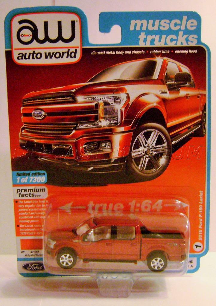 2018 '18 FORD F-150 LARIAT PICKUP FX4 ULTRA RED CHASE CAR RARE
