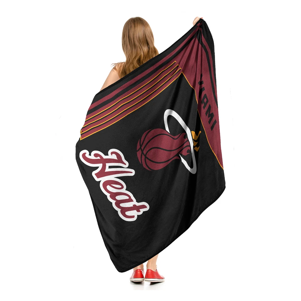 NBA Officially Licensed Miami Heat 46" x 60" Microfiber Throw Blanket - Image 3 of 4