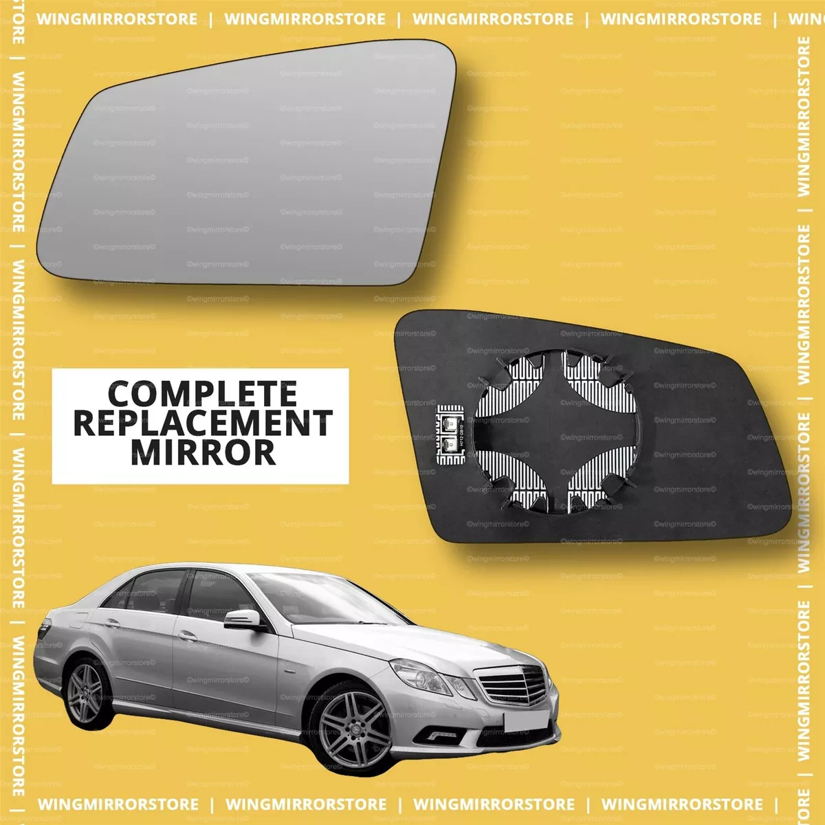 Mercedes wing sale mirror glass replacement
