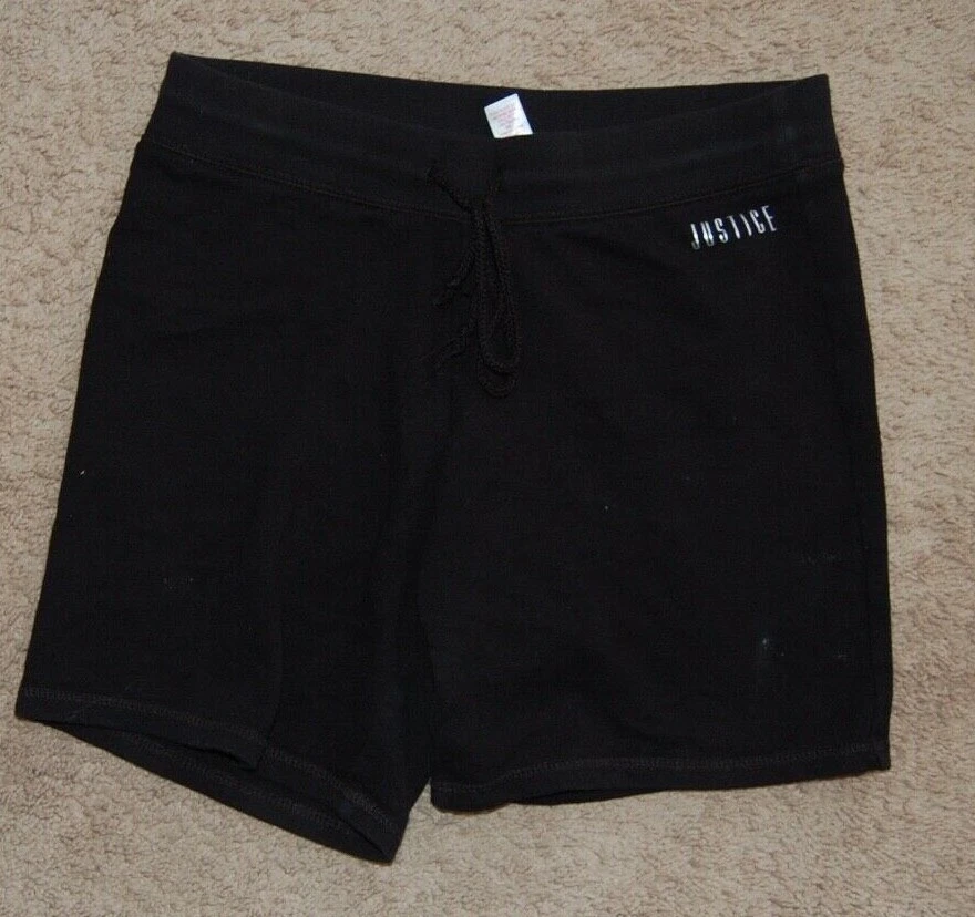 Justice black shorts sales