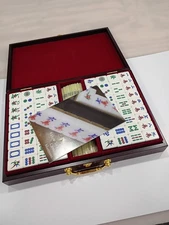 Yellow Mountain Imports Classic Chinese Mahjong Game Set Emerald With 148 Tiles