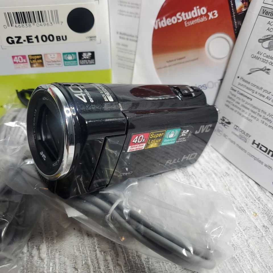 JVC Everio GZ-E100BU Full HD 1080p Camcorder – New / Open Box - Image 3 of 4