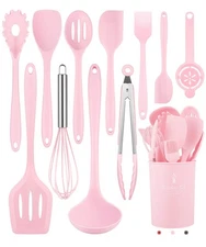 Kitchen Utensils Set-12 Pieces Silicone Cooking Set Dishwasher Safe 392F Heat