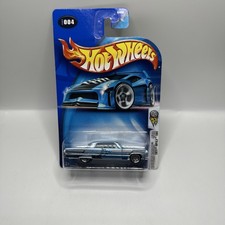 2004 Hot Wheels 4 First Editions 4/100 CHEVY IMPALA 1964 Blue w/Chrome Lace NEW
