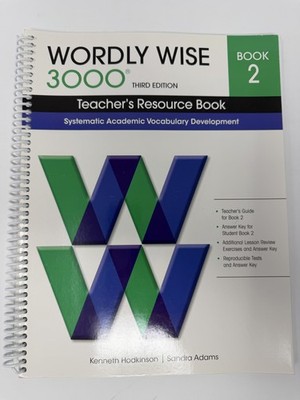 Wordly Wise 3000 Book 2 Third Edition Teacher's Resource Book Vocabulary