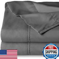 Bare Home Extra Long Flat Sheet - Premium 1800 Ultra-Soft Top Sheet - Hotel Luxu