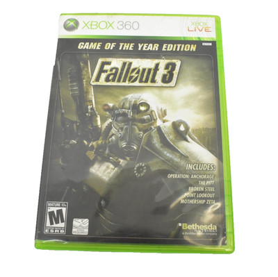 Fallout 3 Game Of The Year Edition For Microsoft Xbox 360 w Manual & 2 Discs