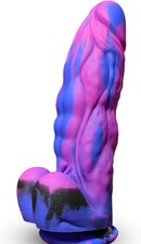 9.5'' Huge Fantasy Realistic Dildo,2.4'' in Diameter Thick G-spot Dildo,Soft Sil