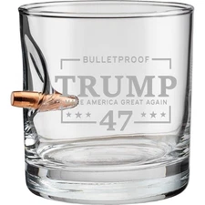 Trump 47 11oz Rocks Glass with .308 Bullet