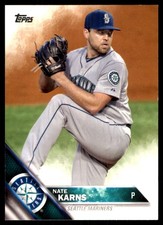 Nate Karns 2016 Topps Mariners #SM-15 Mariners MLB READ FREE SHIP AutographDen