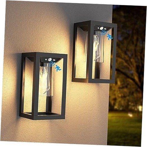 Solar Outdoor Wall Lights with 3 Lighting Modes, Motion Sensor 2 Pack