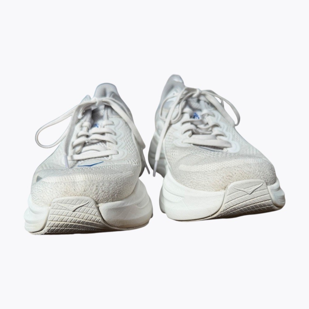 Hoka Bondi 9 Men's Running Sneakers White Blue Size 10.5D Blue White thumbnail 8