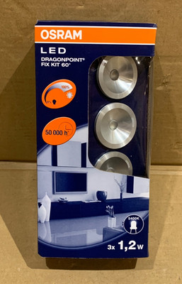 Flächenanbauleuchte Dragonpoint  Fix Kit 3 x 1,2W LED