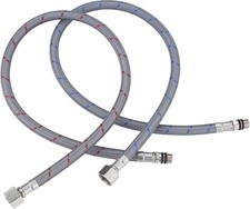 24" Bathroom Faucet Hose, Braided Nylon cUPC Supply Lines 3/8" Female Compres...