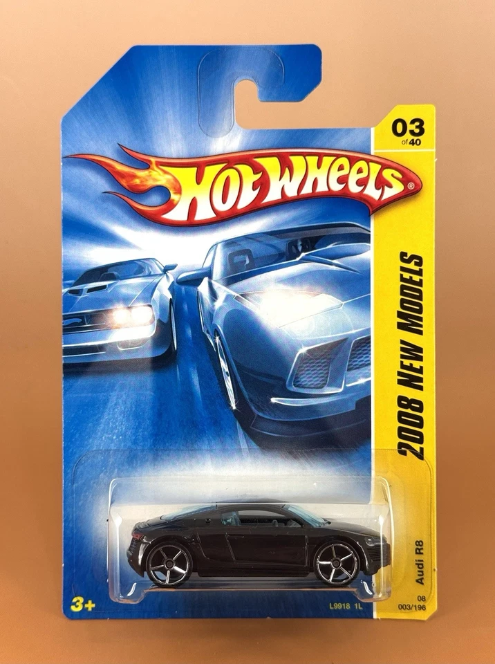 Hot Wheels 2008 Nuevos Modelos AUDI R8 (lote de 2) Negro y Metal Flake Negro 03/40 Foto 3 de 4