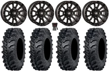 High Lifter HL21 14" Wheels Black 27" MT911 Tires Kawasaki Teryx Mule