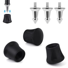 3 PCS Universal AntiSlip 1/4 Inch Rubber Foot Spike Fits Camera Tripods