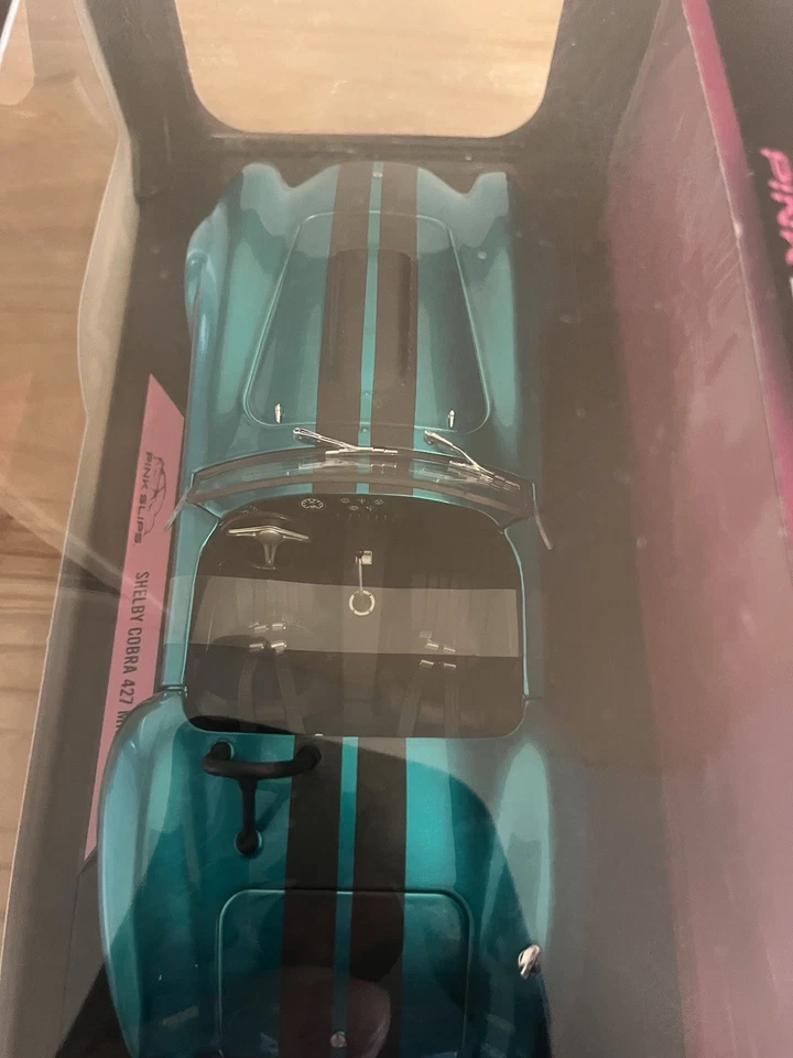 Jada Pink Slips Shelby Cobra 427 MK2 1:18 verde azulado metálico nuevo y raro Foto 4 de 4