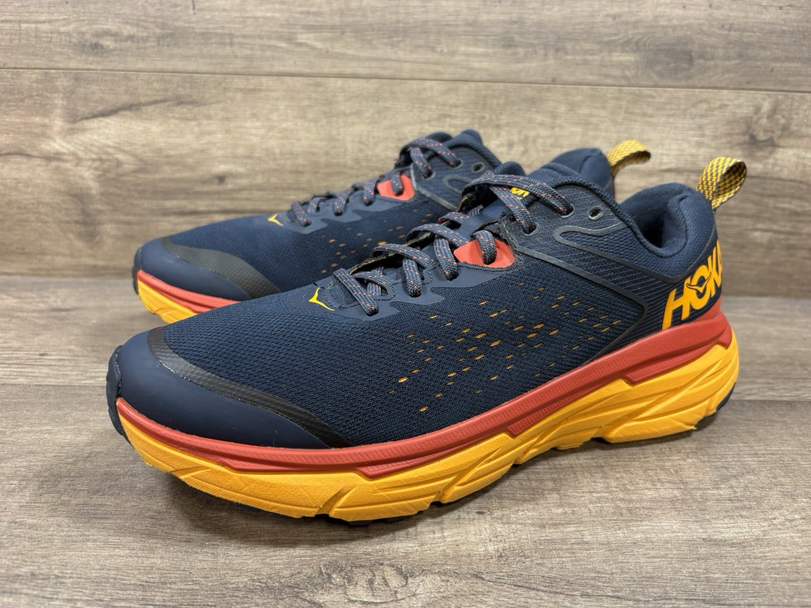 Hoka Challenger ATR 6 Trail Shoes 1106510OSRY Navy Orange Mens Size 10D See DESC thumbnail 2