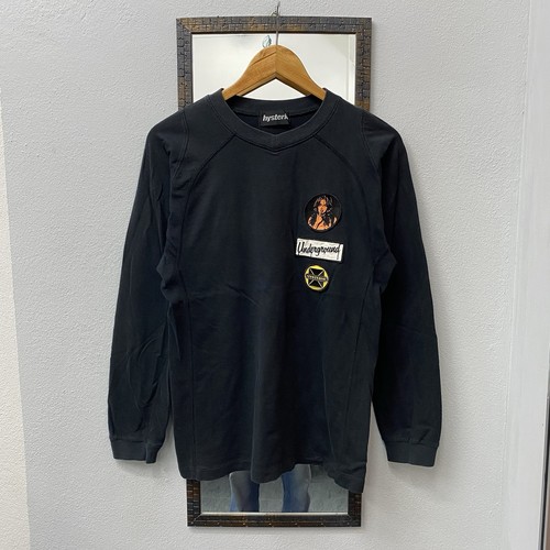 Hysteric Glamour, Vintage 90s HYSTERIC GLAMOUR Patch Raglan Long Sleeve Tee