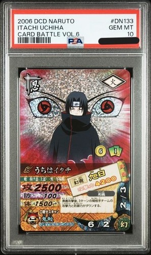 PSA 10 Itachi Uchiha Akatsuki Naruto DCD DN133 Trading Card Game Card 2006