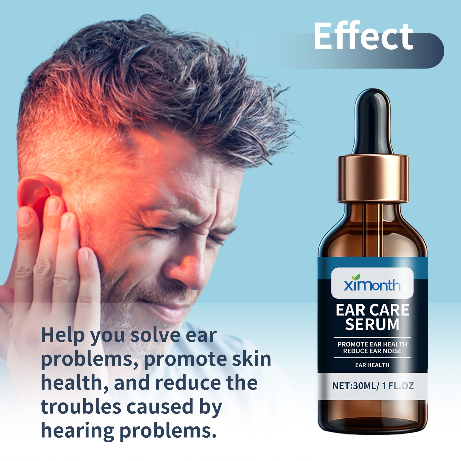 Ear Cleaning Drops Natural Ear Wax Remover Gentle Ear Care Solution 30ml