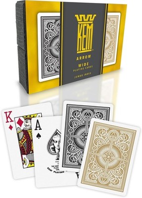 Arrow Black and Gold Plastic Playing Cards - Jumbo Index, Poker Size, Premium Ca