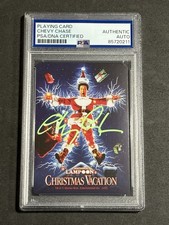 CHEVY CHASE SIGNED AUTOGRAPHED CHRISTMAS VACATION PLAYING CARD PSA/DNA CERTIFIED