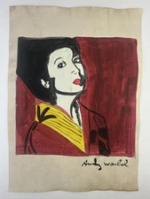 Andy Warhol COA Art Painting Original Drawing Vintage Paper Signed