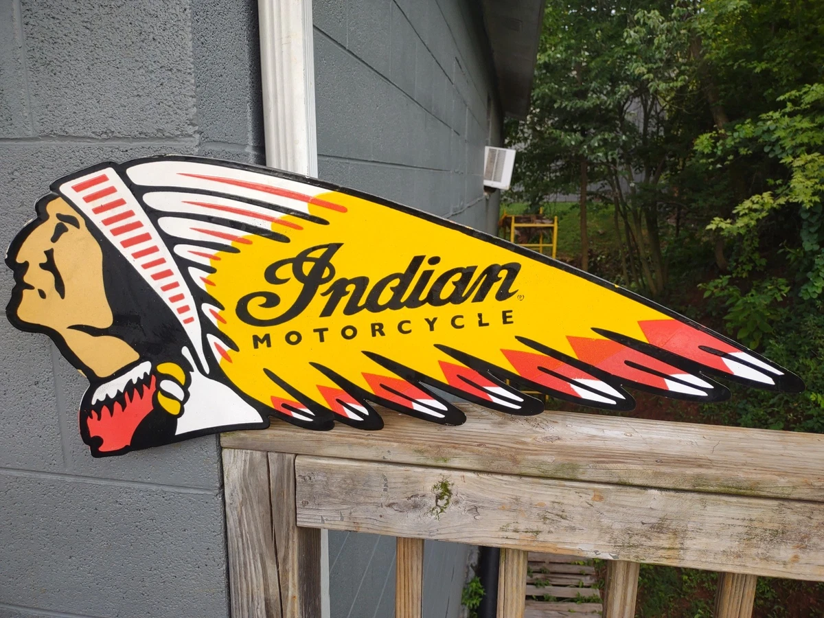 インディアン Indian ホーロー看板 40' ビンテージ インディアン