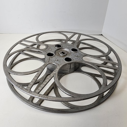 VINTAGE ANTIQUE 35mm FILM PROJECTOR REEL 2000' GOLDBERG BROS. w/ENGRAVED NUMBERS - Picture 8 of 11